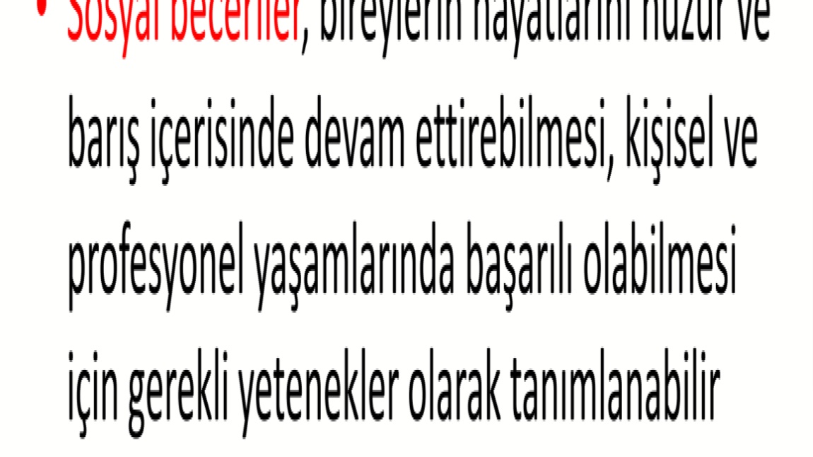 Sosyal Beceriler
